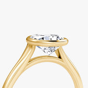 Pear Cut - Bezel Ring - 14 K Gold